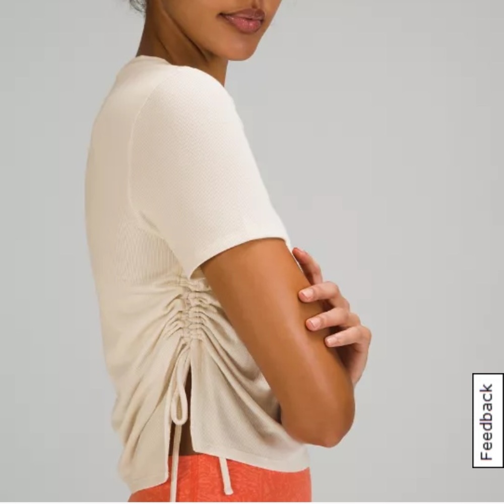 Lululemon NWT Ribbed Side Cinched Shirt